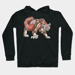 WereCat: Red on Blue Tabby Hoodie